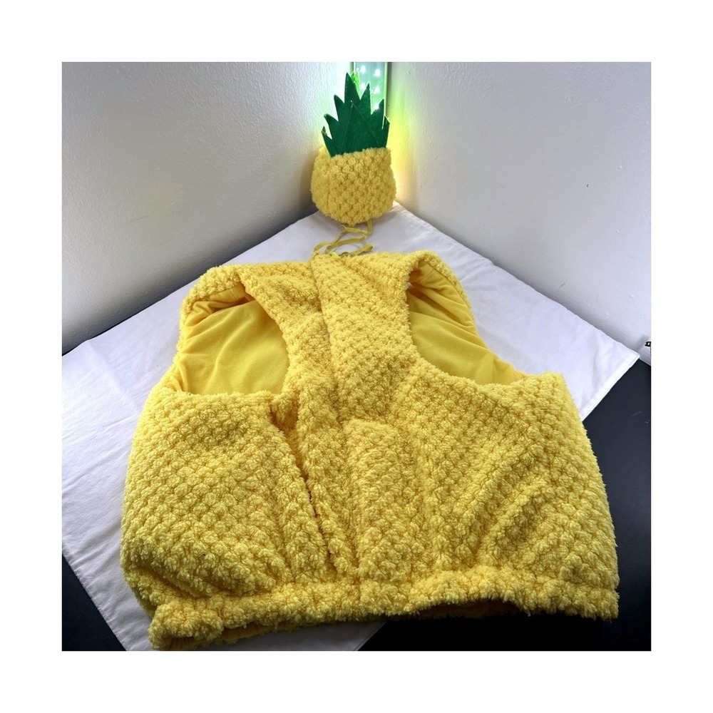 Hyde & EEK Pineapple Pet Costume XL Yellow Fruit Dog Halloween Outfit with Hat